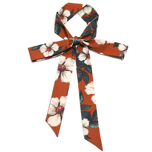 《山楂花迹》故宫红复古加长编发带绑辫子丝带发箍红色新年发饰品