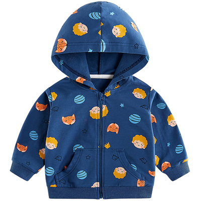 宝宝连帽纯棉新款儿童卫衣