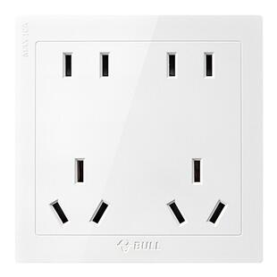 公牛多孔插座面板三孔六孔双五孔墙壁10孔暗装二三插厨房十孔10a