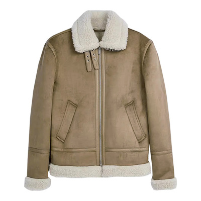 男装冬季仿羊羔毛皮毛一体夹克