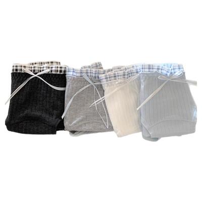 韩系少女简约纯色撞色拼接弹力包臀舒适三角内裤女士内裤