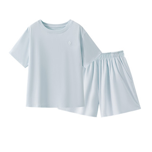 棉竹屋睡衣女款纯棉家居服夏季薄款情侣带胸垫可外穿夏天巨好看