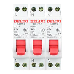 德力西双进双出断路器空开 DPN单极双线家用空气开关短路过载保护