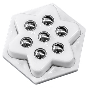 免打孔万向轮新款雪花七珠轮粘贴式家具底部滚珠滚轮承重万向滑轮