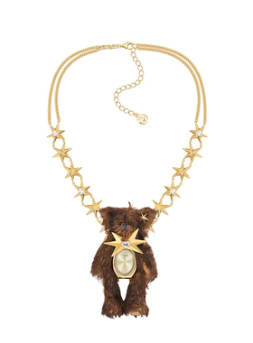 【现货】YVMIN尤目 25AW 布料熊星星项链 DOUBLEBOO