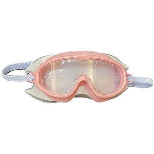 菲加索儿童高清防水防雾平光一体大框舒适休闲后背扣子游泳眼镜