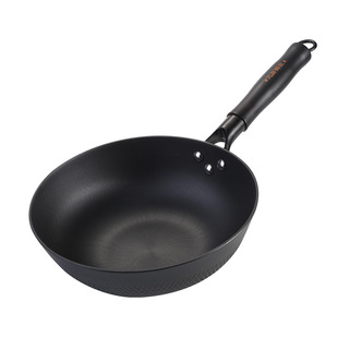 九鼎铸匠生铁小号平底锅不易粘无涂层老式燃气灶电磁炉通用炒菜锅