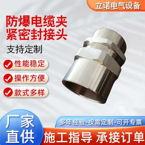 防爆电缆夹紧密封接头铠装接管式不锈钢内外螺纹电缆固定格兰接头