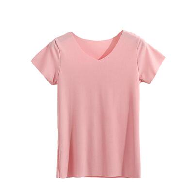 无痕莫代尔短袖T恤冰丝打底衫