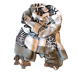 斑马丝巾女夏季防晒百搭长款披肩沙滩空调巾春秋棉麻围巾薄款纱巾