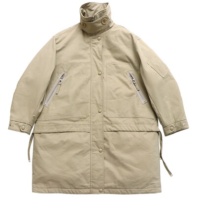 95g90白鸭绒中长款立领羽绒服