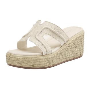 达芙妮厚底拖鞋女2026新款夏季草编不累脚渔夫鞋坡跟凉拖高跟凉鞋