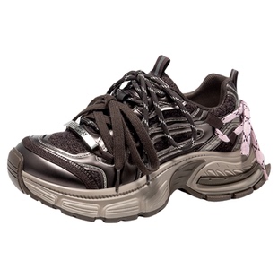 BeauToday厚底老爹鞋女小个子增高休闲鞋2026新款春季运动鞋女鞋