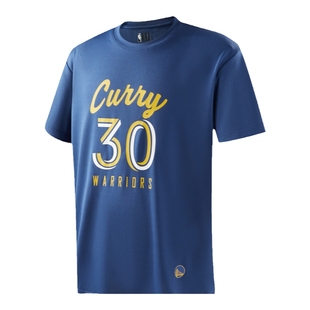 NBA球员号码系列 勇士斯蒂芬库里 秋季运动休闲中性藏青T恤