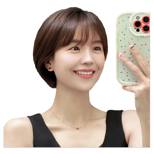 假发全头套女真人发丝旗舰店波波头自然全真发光头短发假发妈妈款