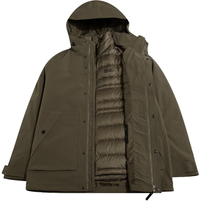 Jack wolfskin/狼爪正品羽绒三合一男士冲锋衣5122091-5719