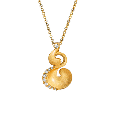 百年宝诚云升葫芦项链925银女原创设计时尚小众设计感锁骨链礼物