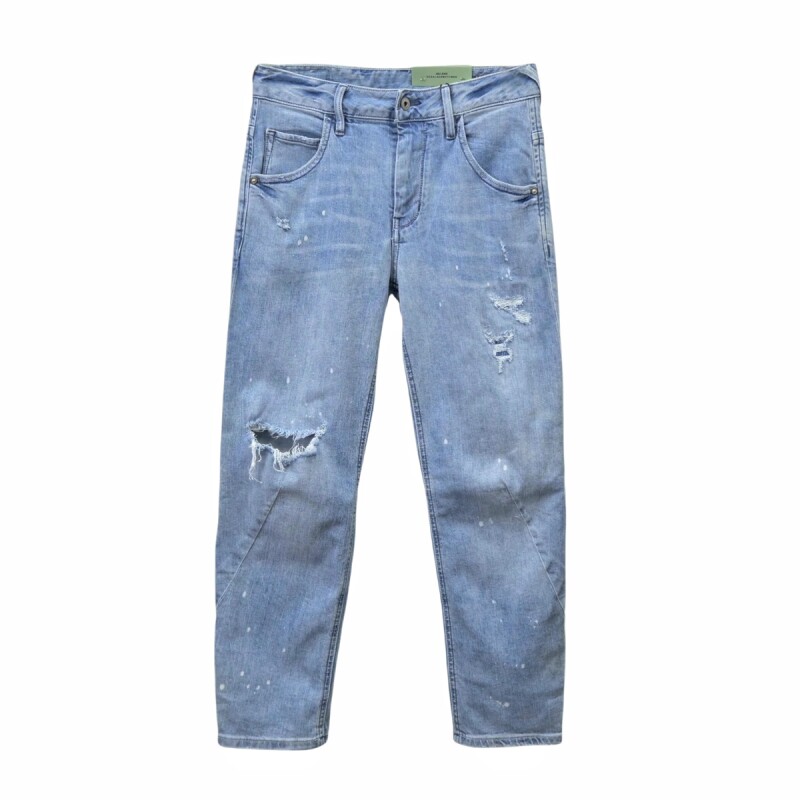 ABLE,JEANS潮流破洞薄款九分裤