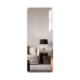 软镜子贴墙自粘全身穿衣镜贴片高清化妆镜亚克力浴室宿舍壁挂镜子