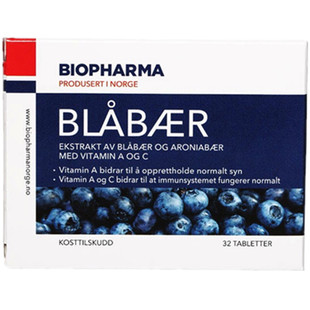 挪威BP北欧越橘蓝莓丸/花青素Biopharma学生成人儿童青少年眼睛片