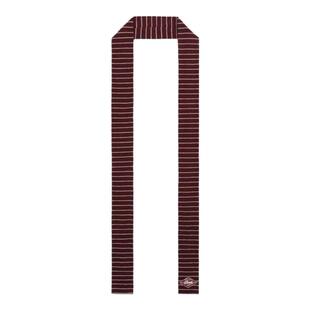 badblood秋冬新款条纹细窄丝带飘带长方巾腰带丝巾女百搭装饰围巾