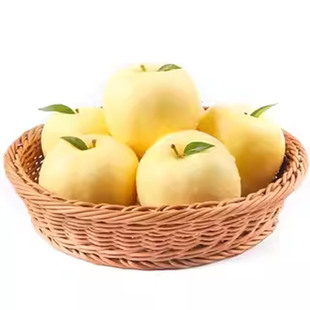 山东烟台黄金奶油富士苹果栖霞白色冰糖心新鲜水果牛奶5当季整箱