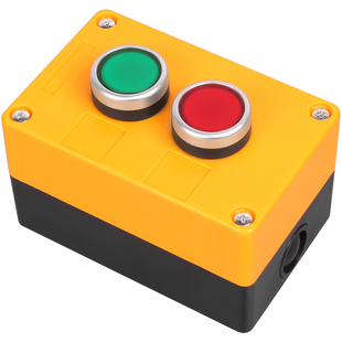 按钮开关控制盒LA38按钮 启动停止自复位 电源开关 急停 旋钮22mm