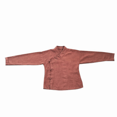 大拙 坚韧的野草 棉麻斜襟宽舒款纯色通勤盘扣外套50829