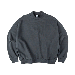 IDLT 廓形卫衣 400g 落肩半高领宽松加厚棉男女基础原创国潮 ins