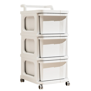 零食置物架小推车落地分层收纳架抽屉式衣物儿童玩具可移动收纳柜