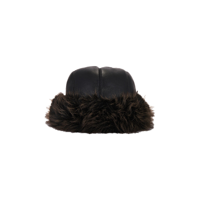 jocelyn Faux Shearling Roller Hat 黑色REVOLVE小众新款