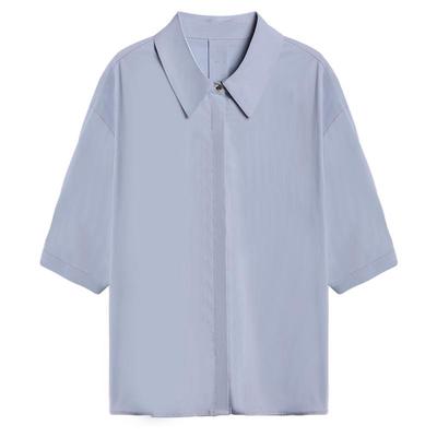 达佳诗白色短袖衬衫休闲宽松舒适