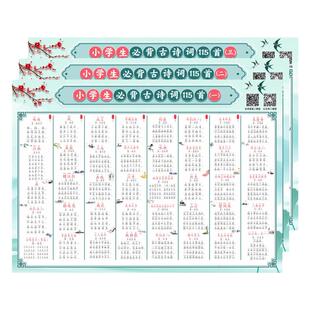 小学生必背古诗词墙贴小学知识大全一年级儿童学习幼儿古诗挂图