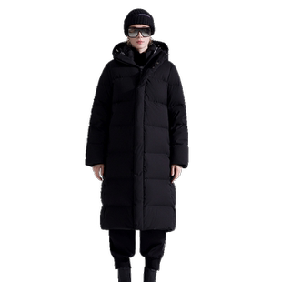 95%白鹅绒360-500克超厚加厚情侣连帽羽绒服女中长款传淇COYACAL