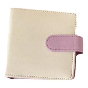 少女玩心pu皮质拼色一宫格卡册活页单格磁扣拍立得相册小卡收纳册