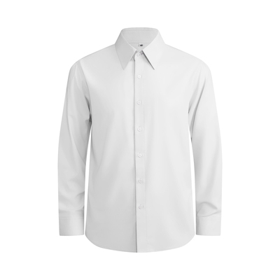 平圆方中复古大八字领商务衬衫