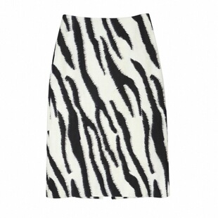 YOUWEI有尾2025春季新品女装斑马纹定制印花半裙Y5825131