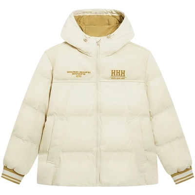 特步羽绒服男士2025年新款冬季男装防风外套连帽棉服975429190170