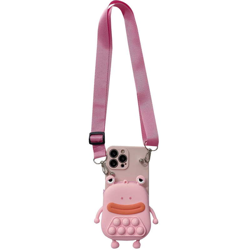 卡通青蛙包包可爱斜挎卡包手机壳