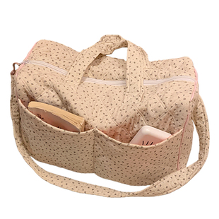 ins风小碎花行李袋手提旅行包大容量女短途出差旅游旅行袋斜挎包