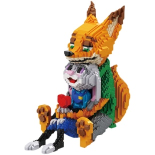 微型小颗粒中国积木高难度成年女孩益智拼装拼图朱迪尼克情侣礼物