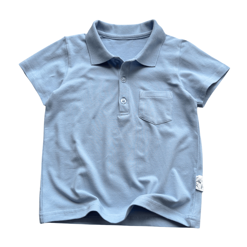 日系简约~A类网眼棉~短袖POLO衫 儿童男童纯棉夏季T恤校服演出服