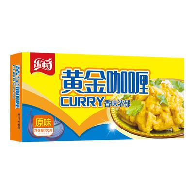 乐畅黄金咖喱块微辣盒装