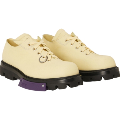 【季末折扣】OAMC 秋冬男金属圈环缀饰橡胶厚底皮革德比鞋