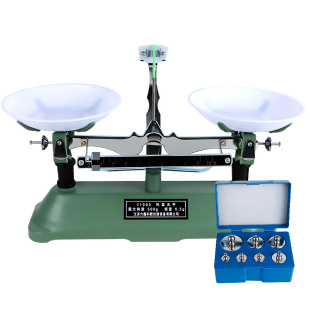 托盘天平称含砝码学生质量与密度实验架盘机械天平秤初中实验仪器