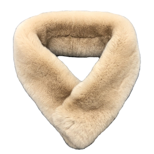 新款韩版獭兔毛吸扣围巾加厚兔毛皮草围脖毛毛纯色女冬季保暖围巾