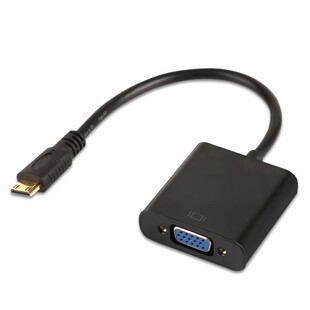 迷你HDMI转VGA转换器 mini HDMI to VGA转换线平板电脑高清带音频