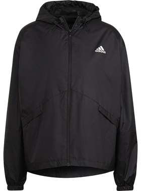 Adidas/阿迪达斯 正品W LIN WB女士清新时尚宽松连帽图案外套