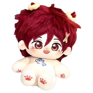 FREE&baby shark男子游泳部松冈凛属性20CM 棉花娃娃可爱玩偶手办