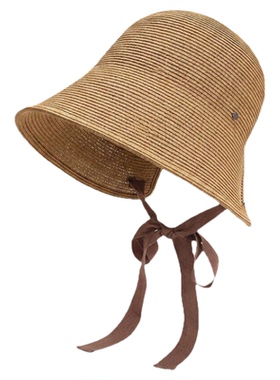 日系绑带草帽女遮阳显脸小